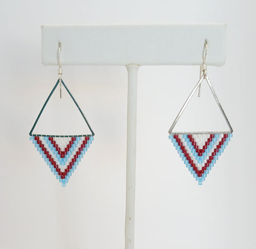 Windham Me. School Colors Woven Earrings - Lively Accents