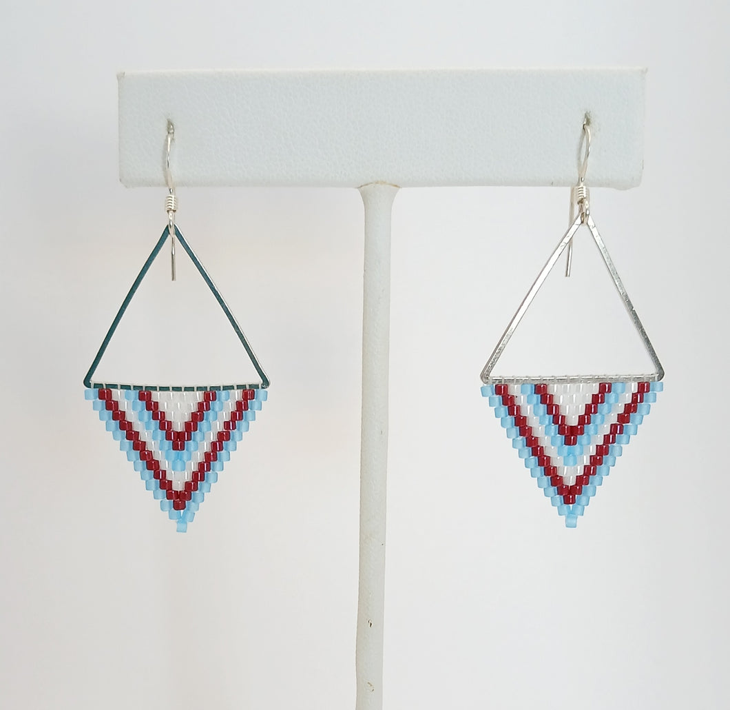 Windham Me. School Colors Woven Earrings - Lively Accents