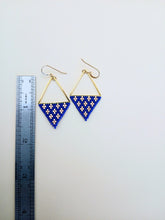 Load image into Gallery viewer, Cobalt Blue and gold earrings - Lively Accents