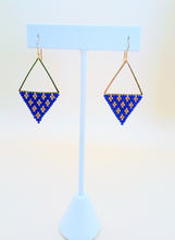 Load image into Gallery viewer, Cobalt Blue and gold earrings - Lively Accents