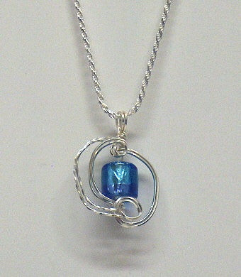 Two Tone Glass Foil Necklace - Lively Accents