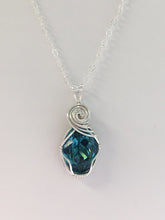 Load image into Gallery viewer, Swarovski Crystal Indigo Wire Wrapped Pendant - Lively Accents