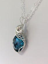 Load image into Gallery viewer, Swarovski Crystal Indigo Wire Wrapped Pendant - Lively Accents