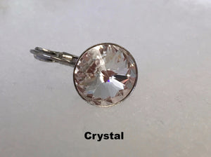 Swarovski Crystal Rivoli Leverback Earrings - Lively Accents
