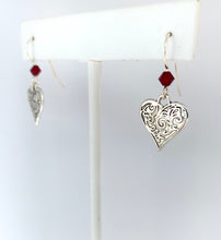 Load image into Gallery viewer, Silver Heart Earrings - Lively Accents