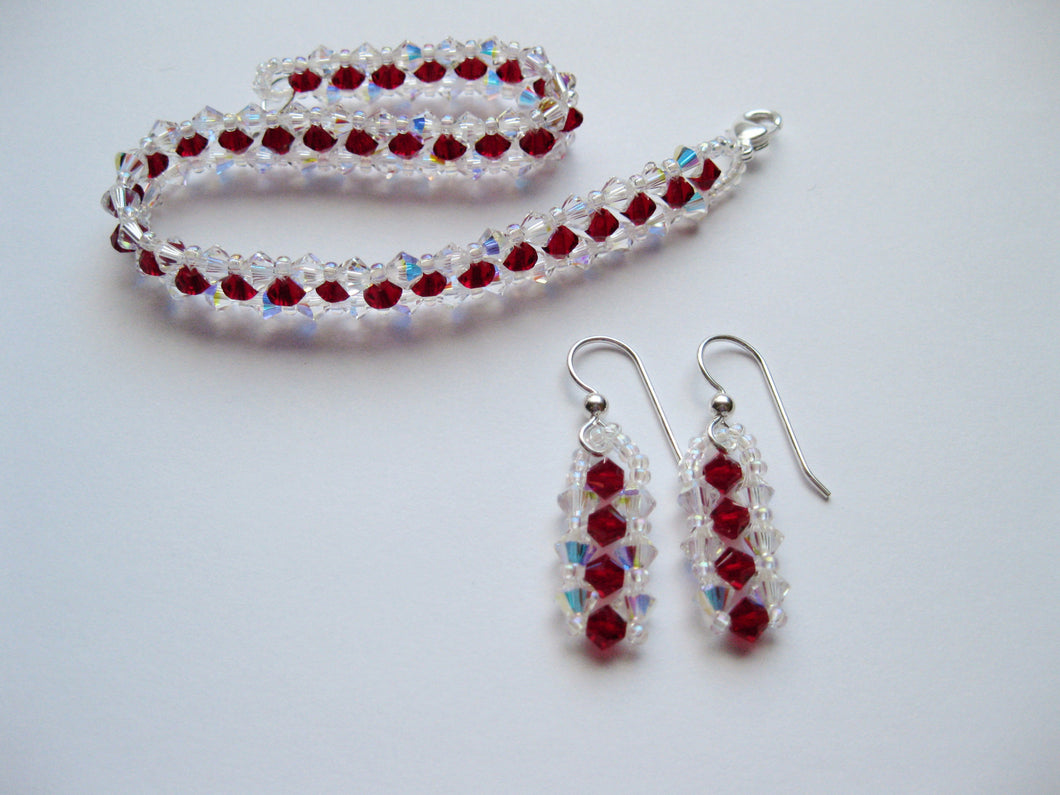 Swarovski Crystal Bracelet and Earring Set - Lively Accents