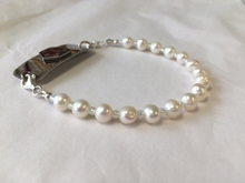 Load image into Gallery viewer, Medical Alert Pearl Interchangeable ID Replacement Bracelet - Lively Accents